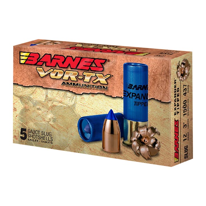 Barnes Bullets VOR-TX 12 Gauge (438gr Expander Tipped Slug) – 5/Box – 20733