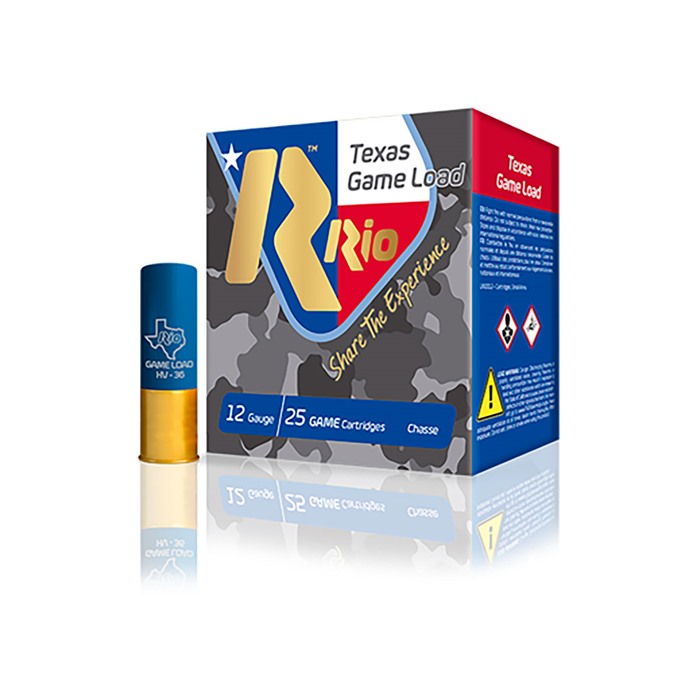Rio Texas Game Load High Velocity 12 Gauge (1-1/4oz #6) – 25/Box – TGHV366TX