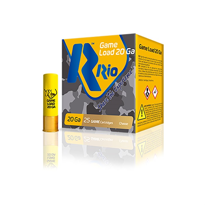Rio Outdoors Corp. GAME LOAD 20 Gauge (2-3/4″ 1oz #7.5 1250 FPS) – 25/Box – RC2075